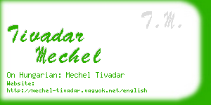 tivadar mechel business card